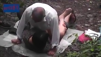 Asian Stepfather In The Forest With A Stepdad.