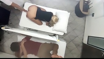 Amazing Wife Gets Fucked By Masseuse While Her Cuckold Husband Watches