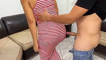 I Love Recording My Stepmom In A Long Dress And Tight Pants, Her Huge Ass Is A Turn-On