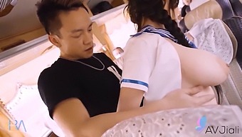 Taiwanese Girl With Big Natural Tits Has Sex On The Bus