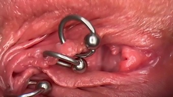 Intense Close-Up Of My Pierced Clit And Vagina Until It Becomes Moist And Urine Enters
