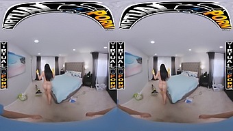 Sandy, The Busty Latina Maid, Pleasuring Your Manhood In Virtual Reality