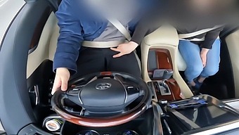 A Married Woman Relieves Her Sexual Frustration By Giving A Handjob While In A Car