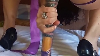 A Woman Uses A Sex Toy To Achieve Multiple Orgasms And Female Ejaculation
