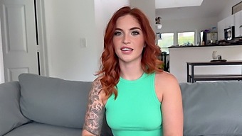 Redheaded Neighbor Seeks Advice, Gets Raw Pounding From Well-Endowed Lover And Massive Internal Ejaculation