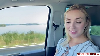 Cheating Wife Oxana Gets A Big Dick Surprise In A Car Fuck