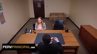 Kira Fox Visits Principal Green'S Office To Discuss A Problem With His Stepdaughter