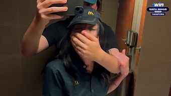 Wild Toilet Sex With Mcdonald'S Employee After Spilled Soda - Eva Soda