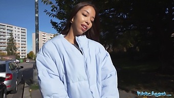 Clothed Babe Gets Fucked In Public By Agent With Big Cock